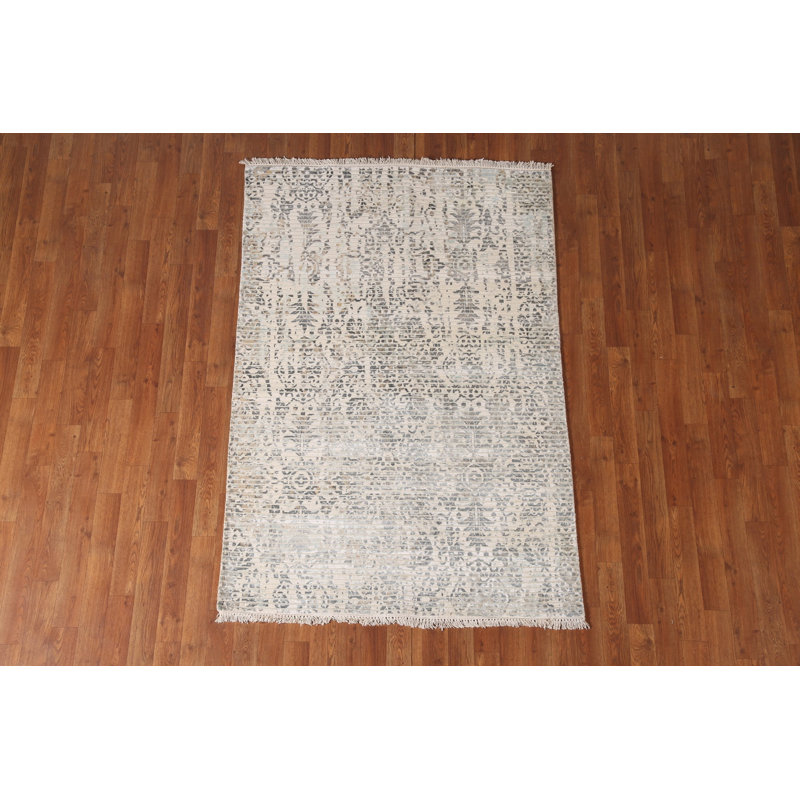 Tapis oriental moderne et abstrait all-over 4 x 6