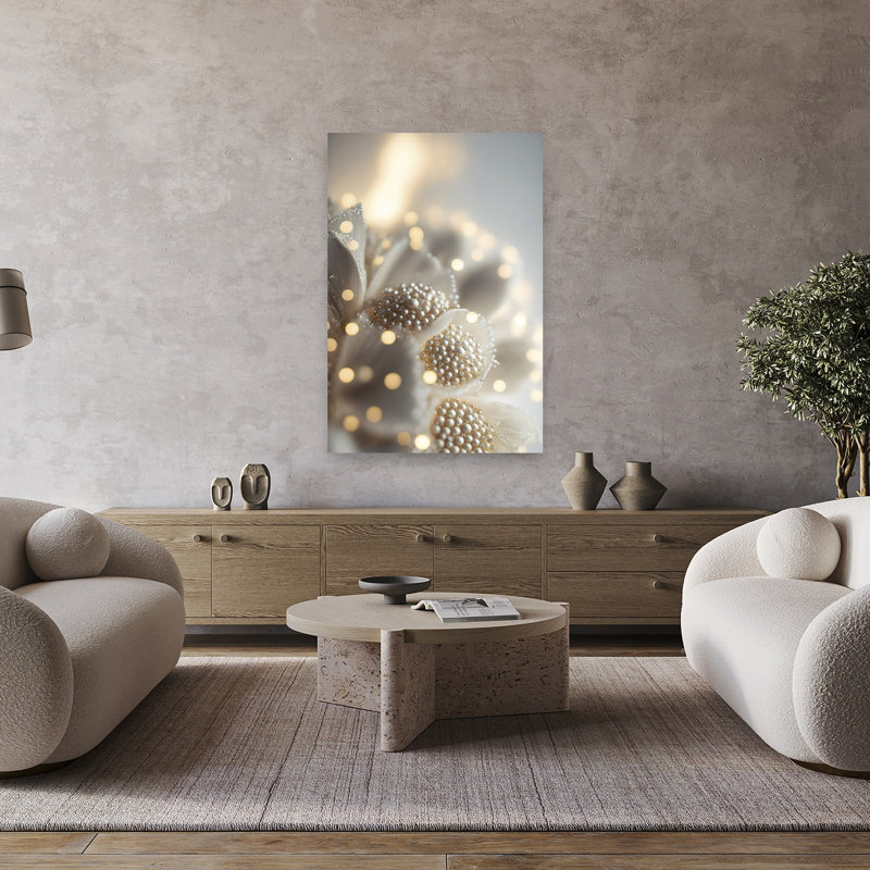 Rêve de fleur de perle - Affiche murale délicate, élégante et éthérée, H 48 po x l 32 po
