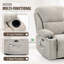 Fauteuil inclinable électrique berçant inclinable chauffant à massage électrique avec porte-gobelets et port USB Type C (gris beige)-1529995288