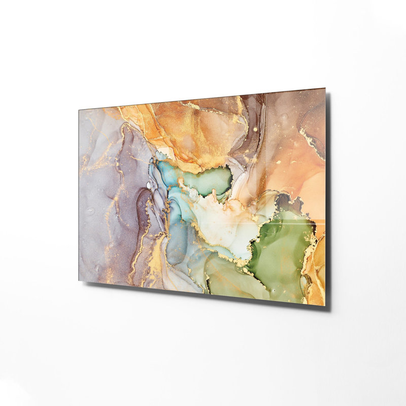 Superbe peinture murale en verre trempé 27,6 po x 39,4 po | 100% verre trempé, épaisseur: 0,16 pouce | Décoration élégante pour le salon ou le bureau, durable et facile à nettoyer, idée de cadeau parfaite
