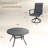 4-Person Outdoor Patio Dining Set With Swivel Chairs-847210066