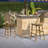 Patio Bamboo Print Finish Counter & Bar Height Stools With Rattan Back (set Of 2)-50490723-50490748