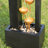 Steel Cups Fountain with Pump and River Stones - Outdoor-109758013