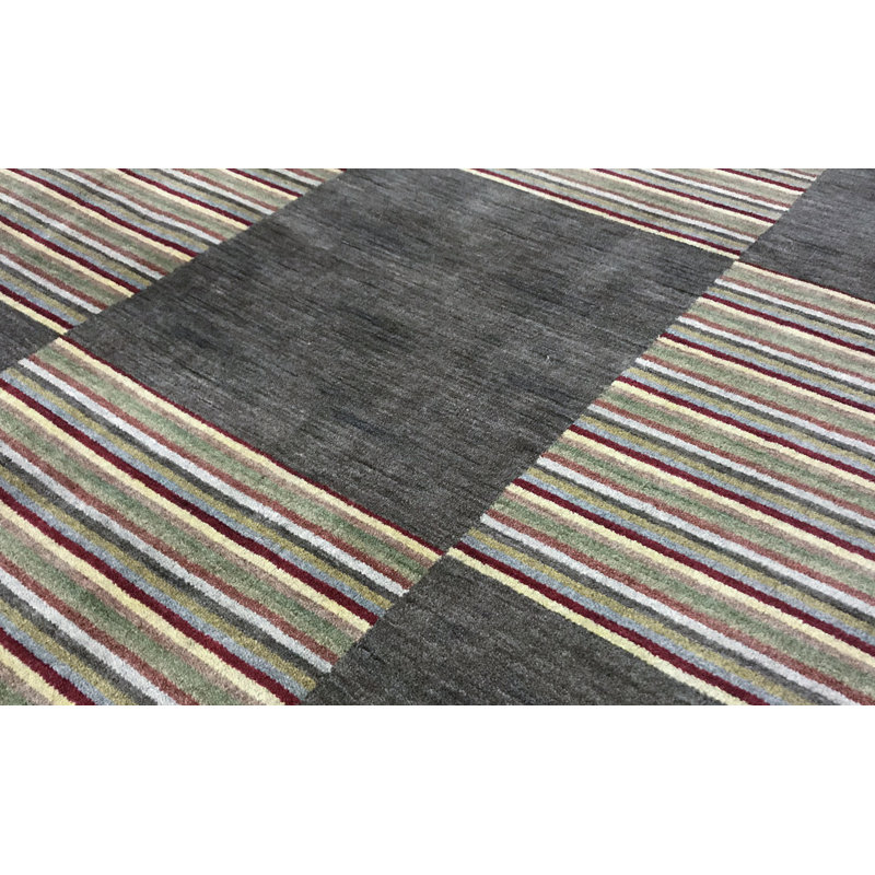 Wool Checkered Area Rug