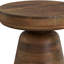 Table de bout ronde 18 po en bois massif brun