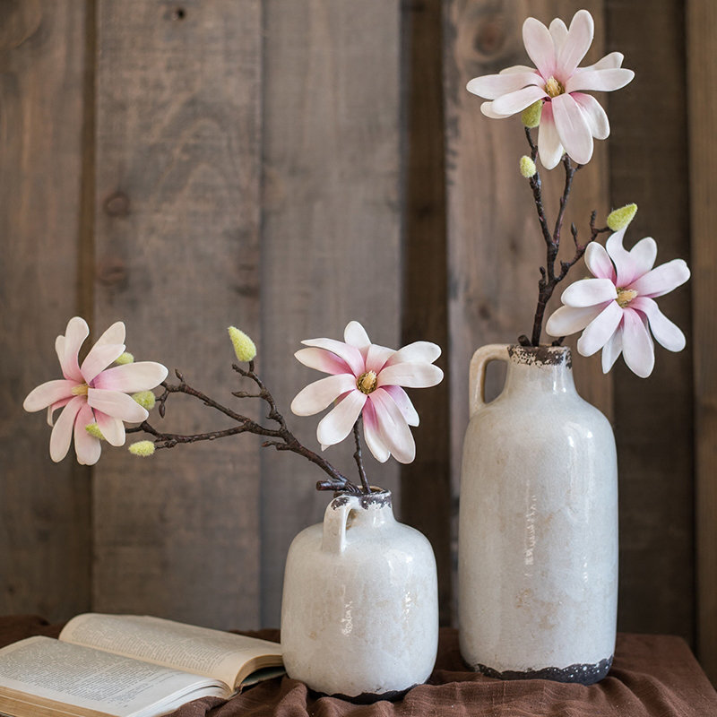 Silk Magnolia Arrangement, 5 Stems, Pink