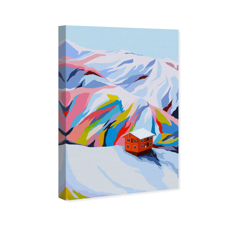 «Colorful Ski Village», reproduction d'impression sur toile, Toile tendue, H 24 po x l 16 po
