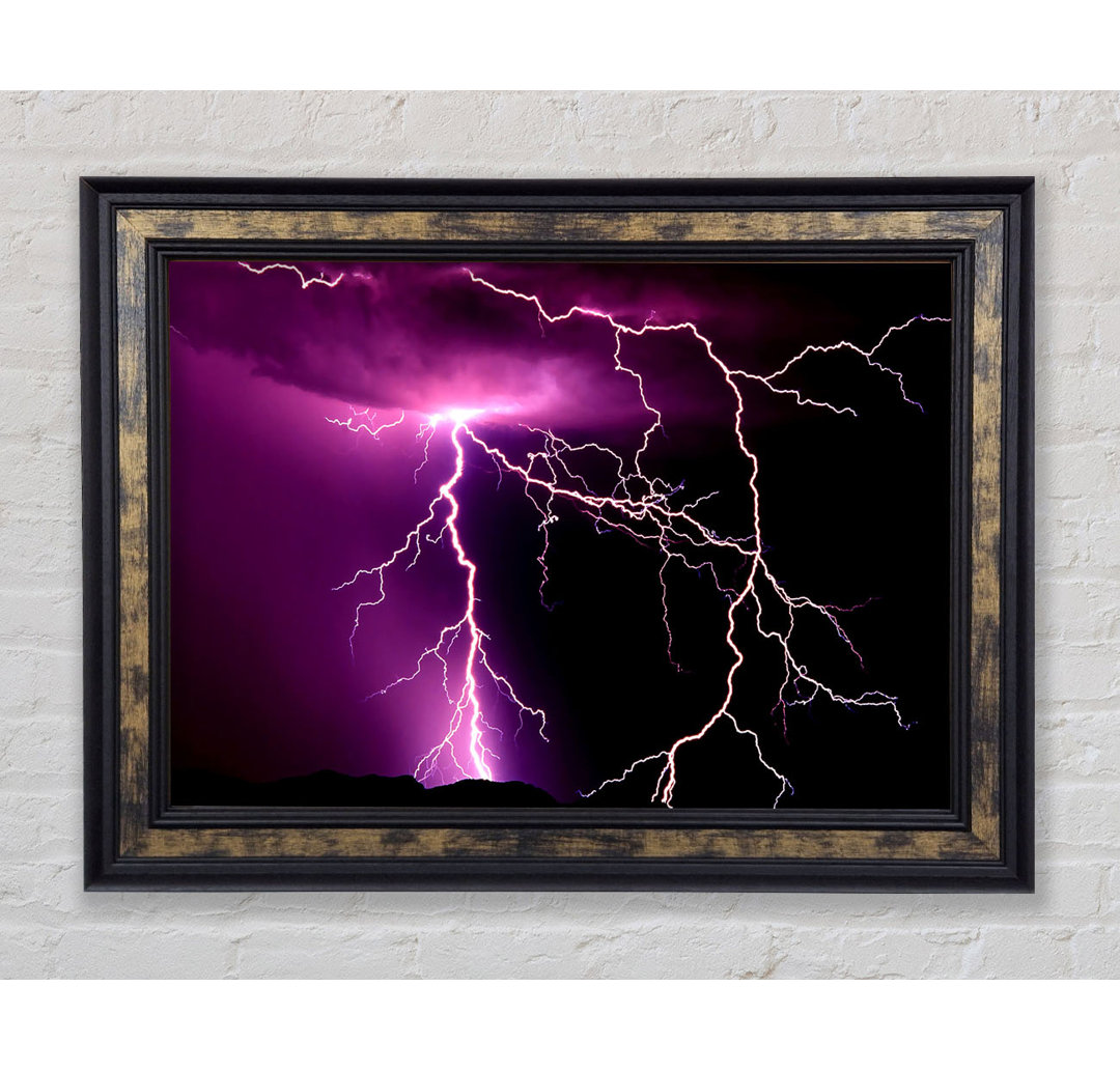 Lightning Storm - Einzelner Bilderrahmen Kunstdrucke