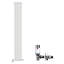 iBathUK Princia Vertical Single Oval Panel Radiator Angled Valve-44617099-44617097