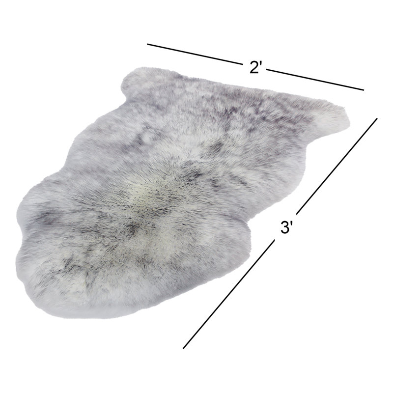 Lemont Sheepskin Animal Print Indoor Rug, Novelty 2' x 3'