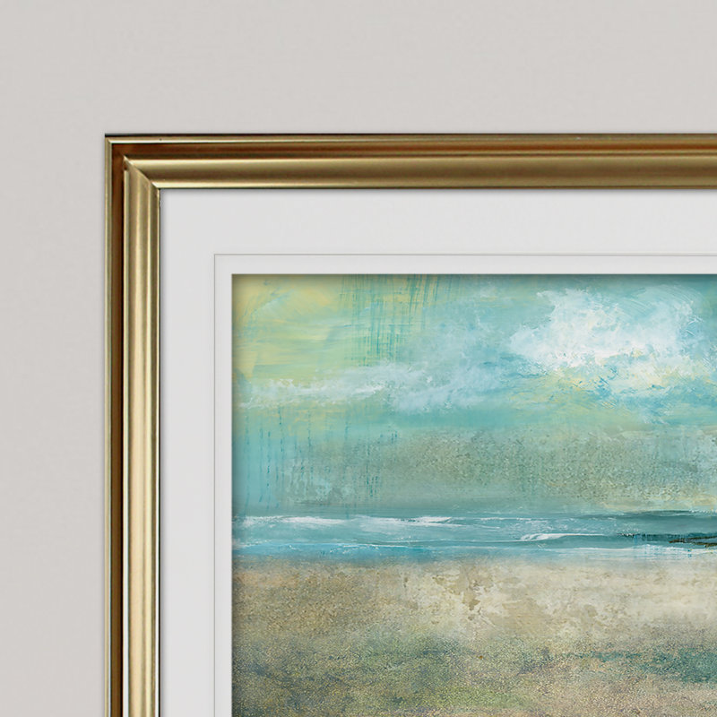 « délicieuse day », reproduction de peinture à l’acrylique encadrée, Or, H 20 po x l 24 po x P 1,5 po