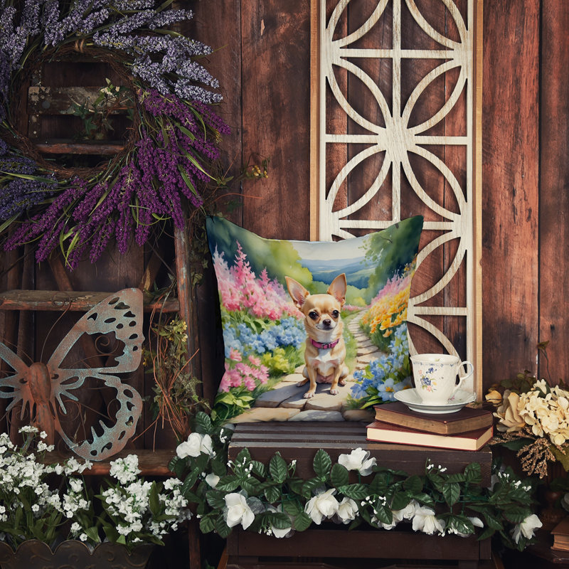 Coussin décoratif intérieur / extérieur Spring Path, H 14 po x l 14 po