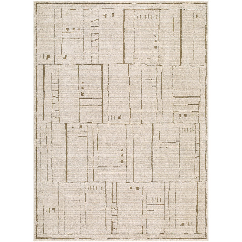 ELLE Decor X Livabliss Alma Machine Woven Rug, Rectangle 6'7" x 9', Beige