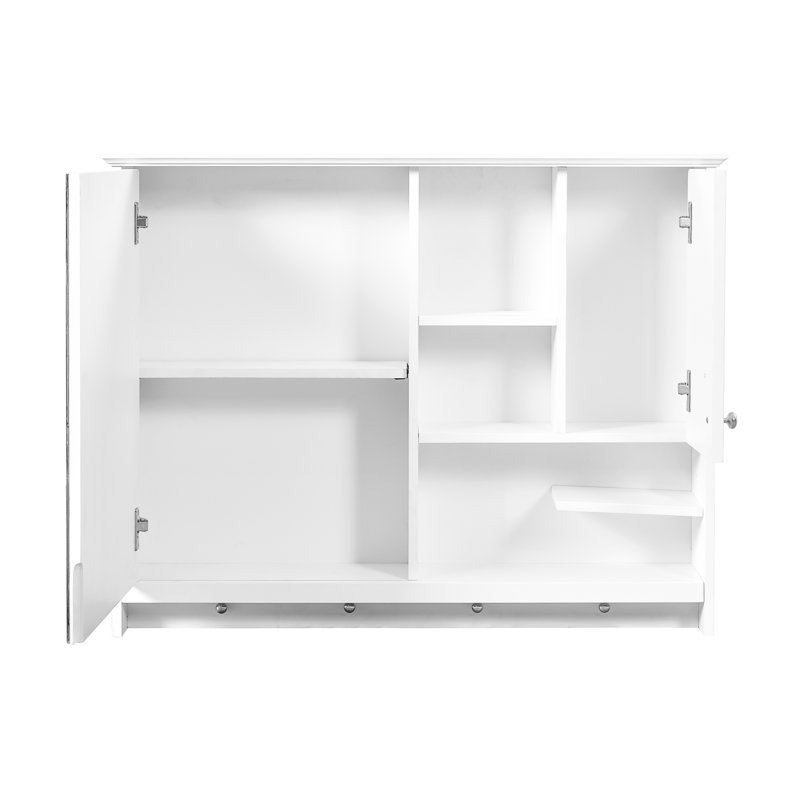 Armoire de salle de bain moderne avec miroir de 36 po avec tablettes réglables - Rehaussez le décor fonctionnel et attrayant de votre salle de bain