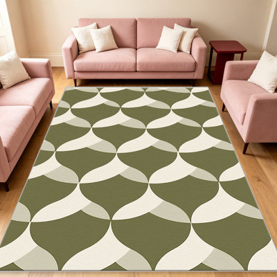 Tapis 1 feuille à motif de feuilles d'olivier, élégant tapis décoratif polyvalent, facile à nettoyer et à entretenir, meuble idéal pour la chambre à coucher, le salon, le couloir, le vestibule, le dortoir et le bureau afin de rafraîchir l'ambiance intérieure de votre maison