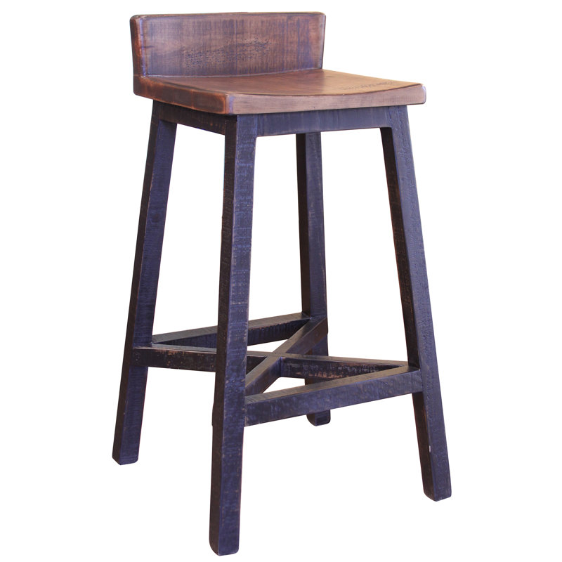 Tabouret de comptoir 24 po Foskey, Espresso, Noyer, Tabouret de bar (siège d’une hauteur de 30 po)