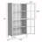 Brandol Metal Storage Cabinet with Tempered Glass Doors, Adjustable Shelves and Anti-Tipping Device-2133145005