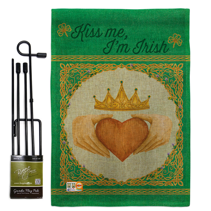 Double Sided 18.5'' H x 13'' W Polyester St. Patrick's Day Flag Set