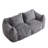 Modern Oversized Bean Bag Loveseat Sofa,Plush Fluffy Lounge Chair with Pillows for Living Room and Bedroom-1925235433