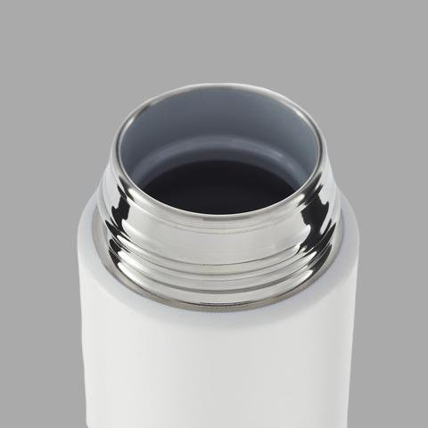 Tasse en acier inoxydable avec couvercle Zojirush 0,48L, Verre à vin sans pied, Blanc pâle