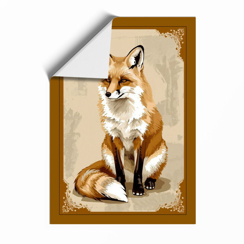 Dignified Fox Boho - Framed Print, Unframed, A4 - 29.7 x 21.0 cm