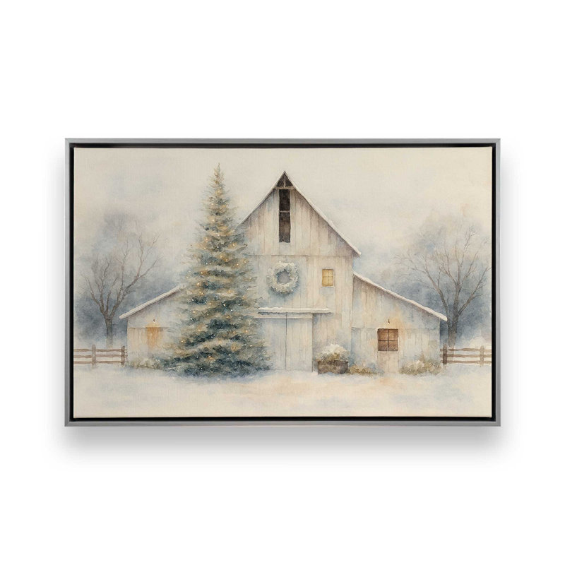 Impression sur toile Barnlight Noel, H 12,75 po x l 18,75 po, Chrome poli