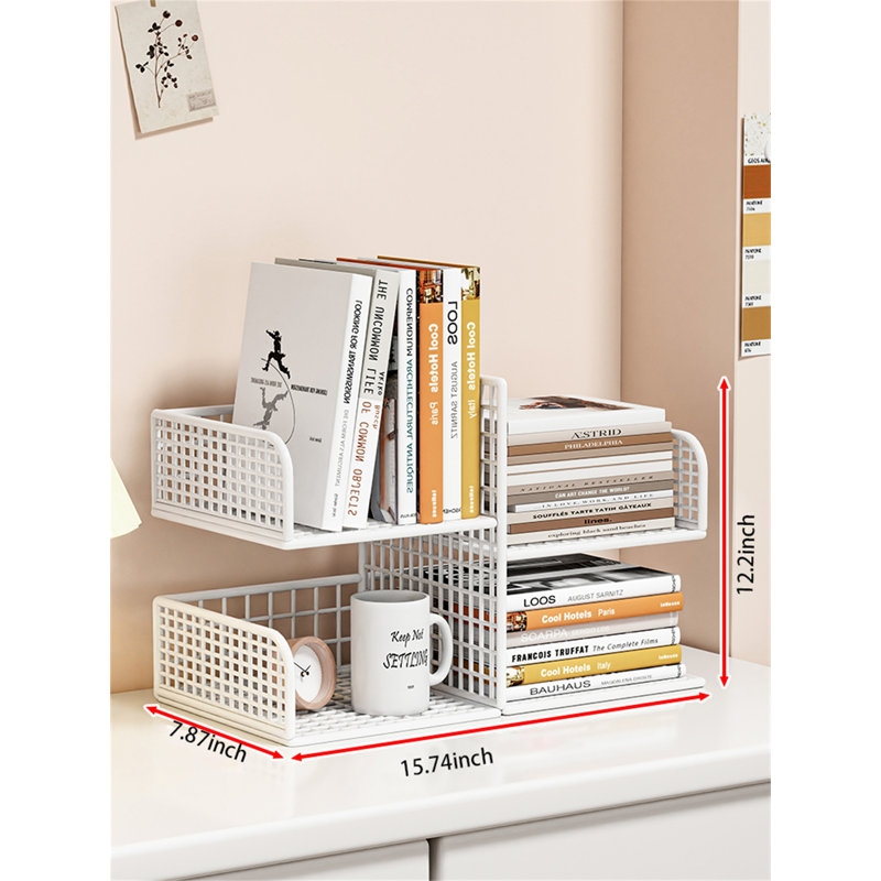Organisateur de bureau en métal Marishka, Blanc