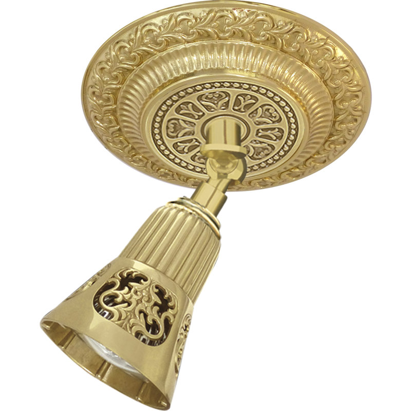 Fluellen Semi Flush Mount, Bright Gold