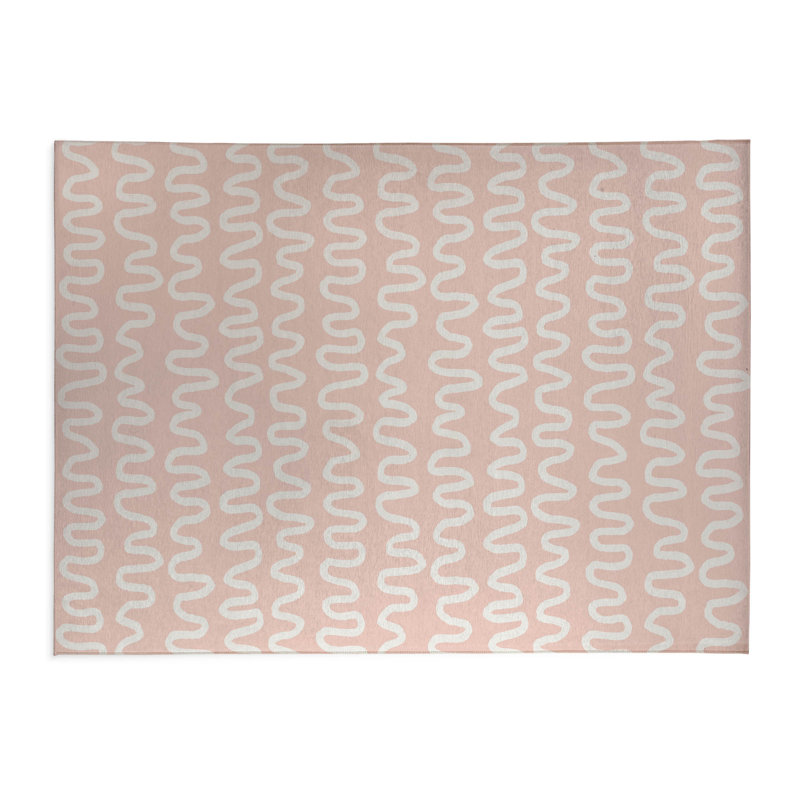 Tapis de bureau léger Wiggle, L 3 pi x L 2 pi, Rose