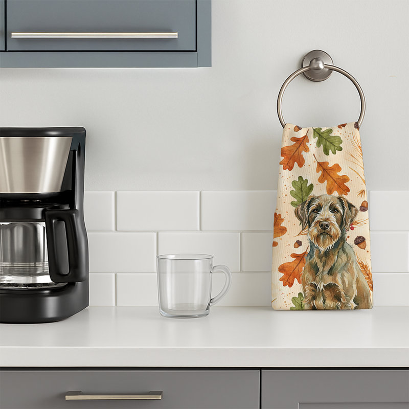 Serviette de cuisine tricolore Sheltie, Griffon à poil dur châtaignier