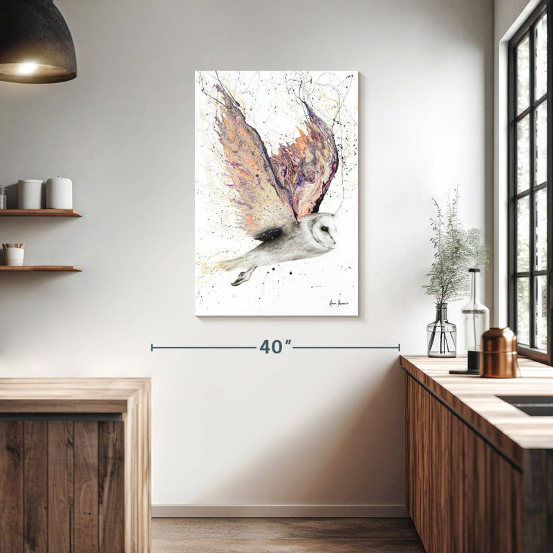 Brampt Heart Winged Owl, 39" H x 26" W
