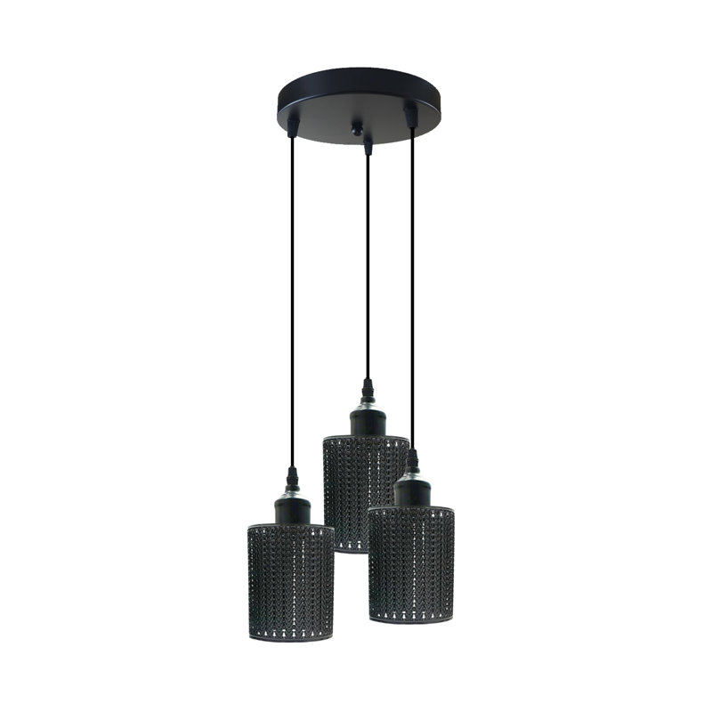 Jamilka 3 - Light Black Cluster Pendant