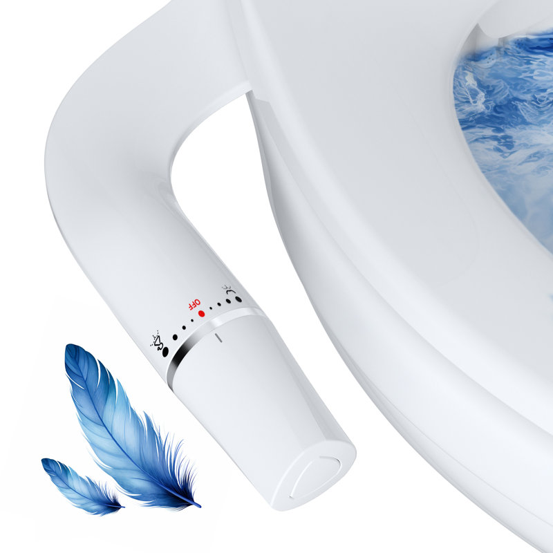  Non-electric Dual Nozzle Bidet Accessory, Adjustable Water Pressure, Self Clean Water Sprayer