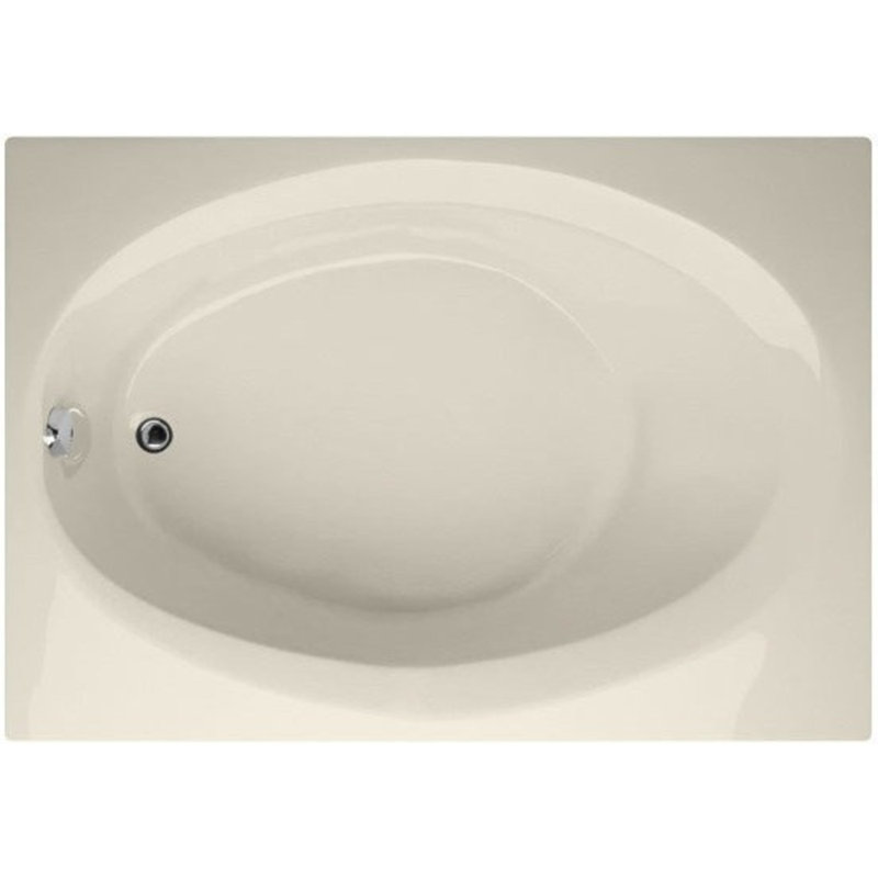 Ovation 60'' x 42'' Soaking Acrylic Bathtub, Biscuit, Matte Black