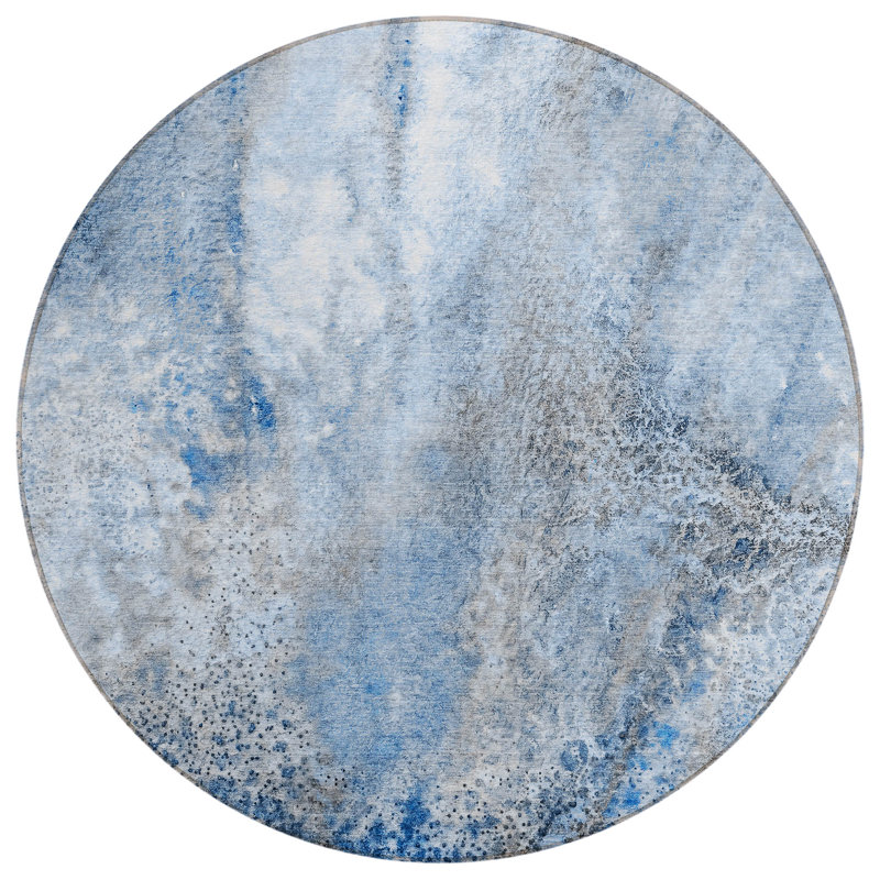 Tapis intérieur / extérieur Kyrie avec envers antidérapant, Rond 8 pi
