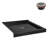 Streamline 36 in. x 36 in. Corner Acrylic Shower Base in Matte Black with Center Drain, Drain Included-118934354