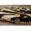 Tapis décoratif doré et noir 2 pi x 3 pi Harjo