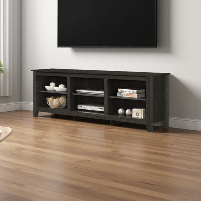 Meuble télé l 70 po avec tablettes ouvertes et gestion des câbles