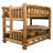 Fireside Lodge Traditional Cedar Log Solid Wood Standard Bunk Bed-686258253-686258251