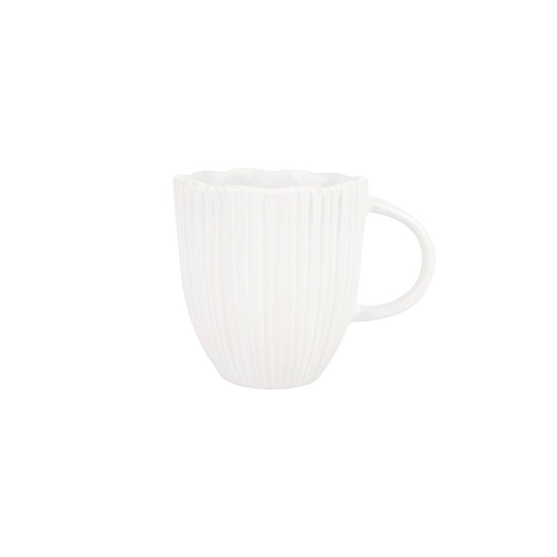 Bari Stoneware Coffee Mug, White