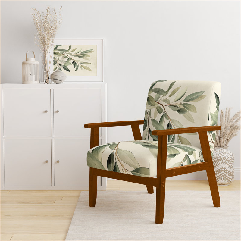 Chaise rembourrée Eucalyptus, Brown Square Arms