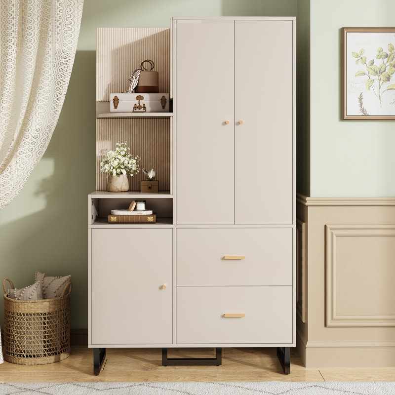2 Door Wardrobe, White