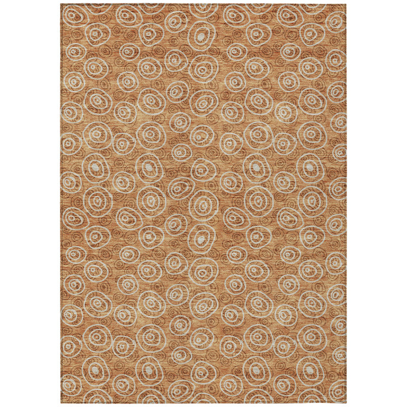 Faunce Washable Geometric Indoor / Outdoor Rug, Rectangle 3' x 5'