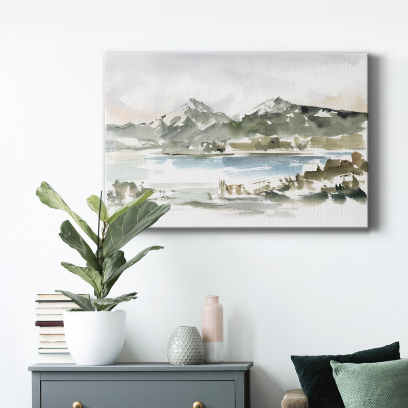 Étude de montagne enneigée I - impression sur toile tendue, H 48 po x l 32 po x P 1 po