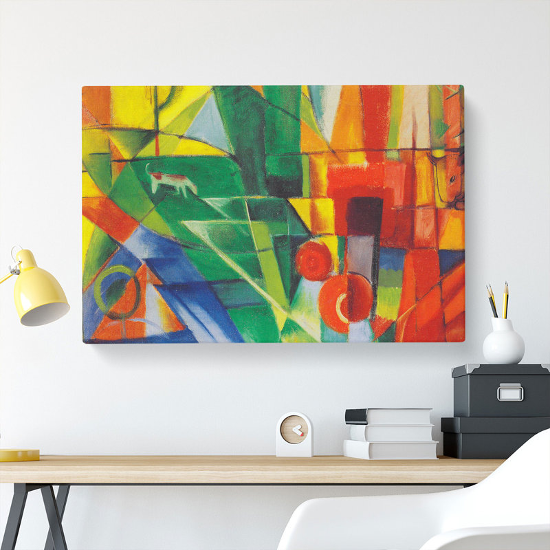 Landscape With Animals by Franz Marc - Wrapped Canvas, 35cm H x 50cm W x 3cm D