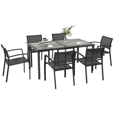 Steel Patio Dining Set Table,