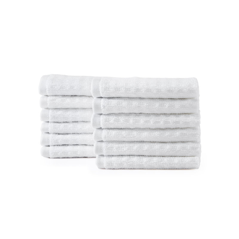 Ensemble de débarbouillettes 100% coton 12 pièces Tommy Bahama, Blanc