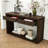 Elegant Chevron Pattern Console Table with 2 Drawers-1612038277