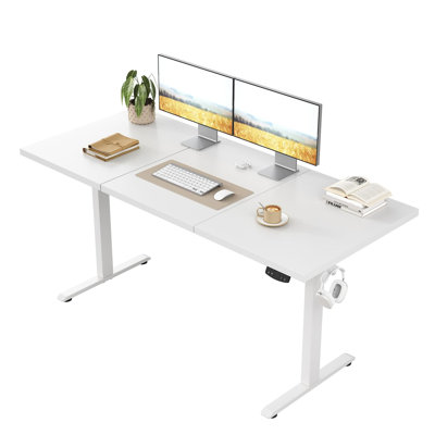 Adjustable Metal Base Computer Desk