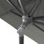 Parasol de patio gris 11 pi avec manivelle nervurée en aluminium en oléfine de granit-1333245263